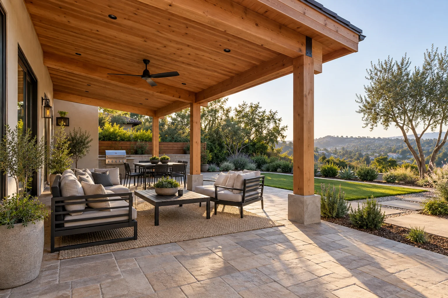 An outdoor extension, illustrative concept